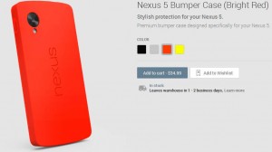 Red Nexus 5 Bumper Case 