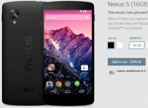 Nexus 5 price